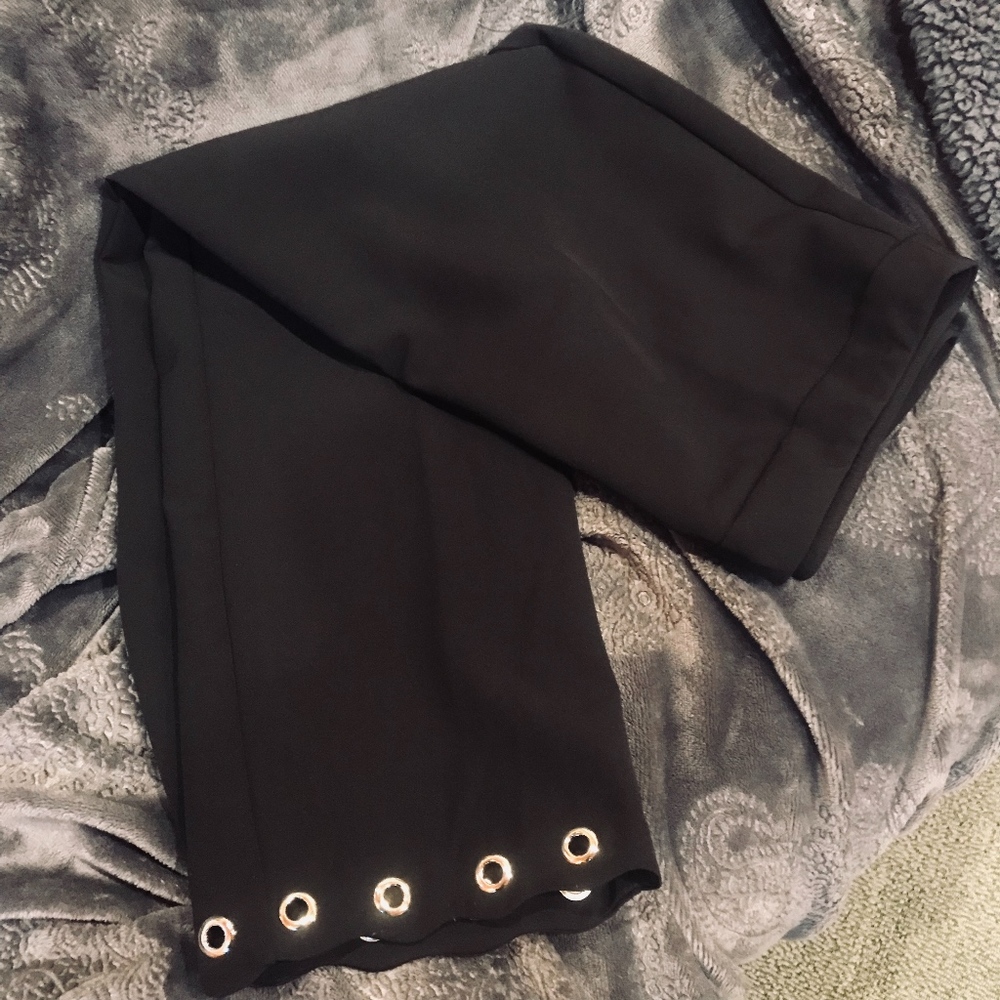 Josh & Arielle Pants with silver ring hem